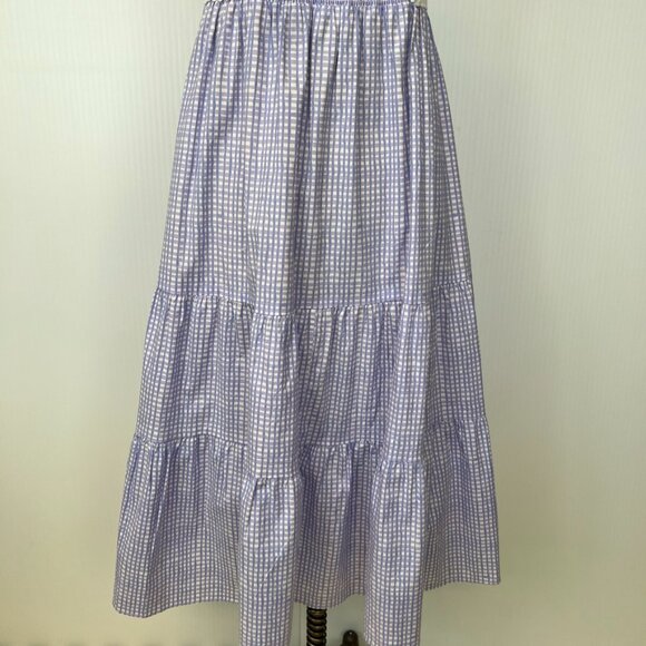 Lilly Pulitzer Dress Women 8 Olivet Stretch Midi Gingham Pocket Party Core Ni - Picture 10 of 16